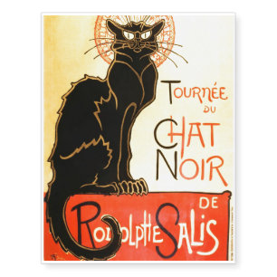 Le chat noir,Original billboard Temporary Tattoos