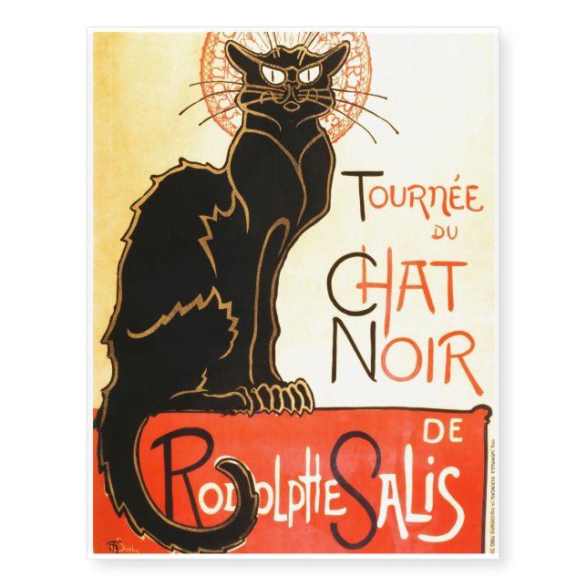 Le chat noir,Original billboard  Temporary Tattoos (Front)