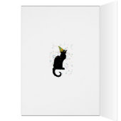Le Chat Noir Party Hat Confetti Celebration Cards (Inside (Left))