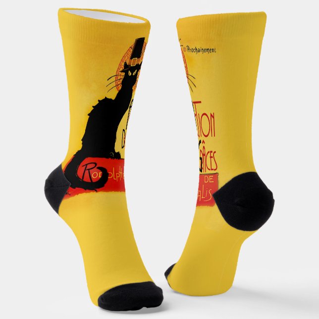Le chat Noir Pilgrim Thanksgiving Socks (Angled)