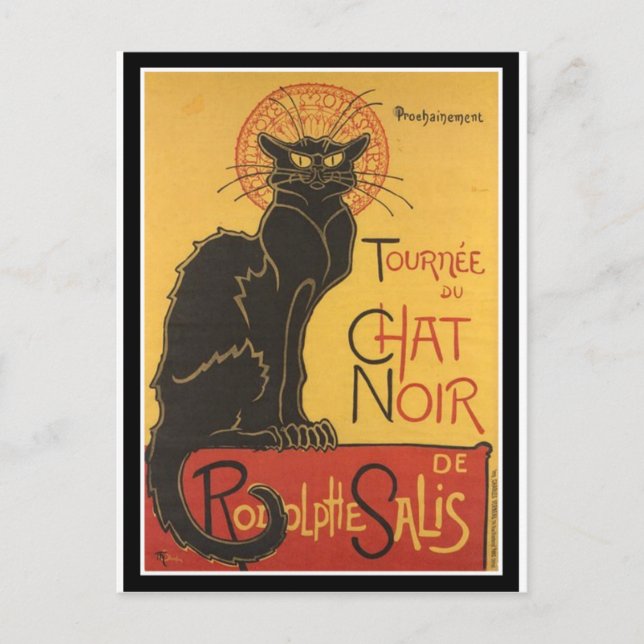 LE CHAT NOIR PRINT POSTCARD (Front)
