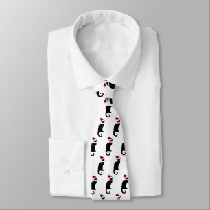 Le Chat Noir Santa Hat Christmas Neck Tie