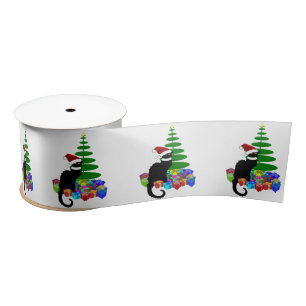 Le Chat Noir Santa Hat Christmas Satin Ribbon