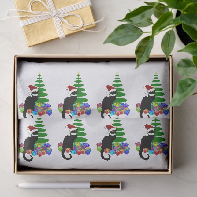 Le Chat Noir Santa Hat Christmas Tissue Paper (Gift)