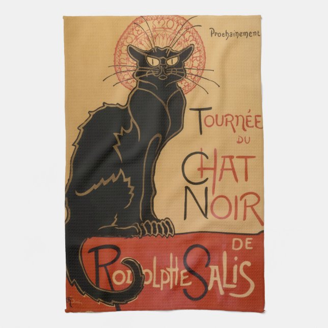 Le chat Noir - Steinlen Kitchen Towel (Vertical)