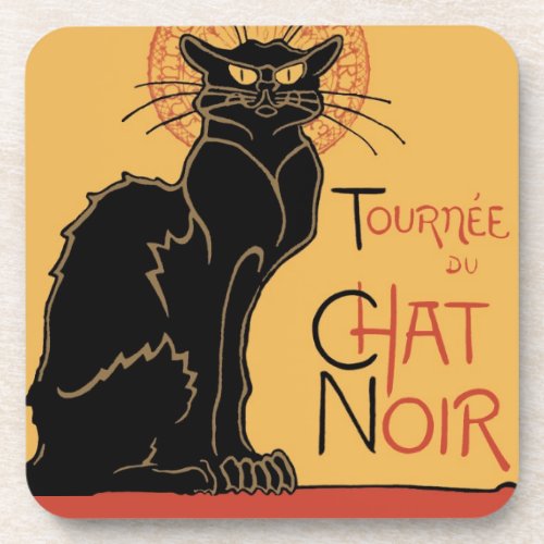 Le Chat Noir Steinlen Vintage Coaster