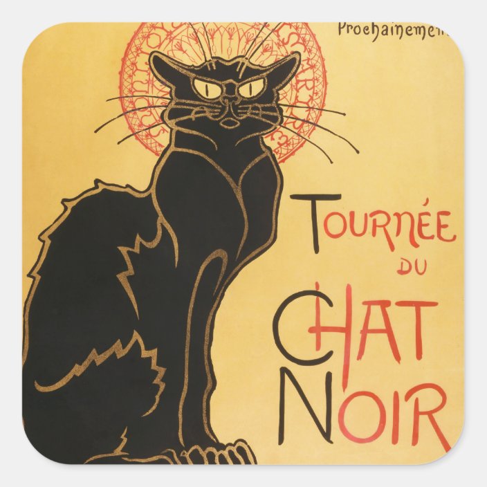 Le Chat Noir Stickers Zazzle Com