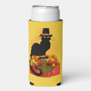 Le Chat Noir Thanksgiving and Pilgrim Turkey Seltzer Can Cooler