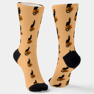 Le Chat Noir Thanksgiving and Pilgrim Turkey Socks