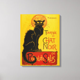 Le Chat Noir The Black Cat Art Nouveau Vintage Canvas Print
