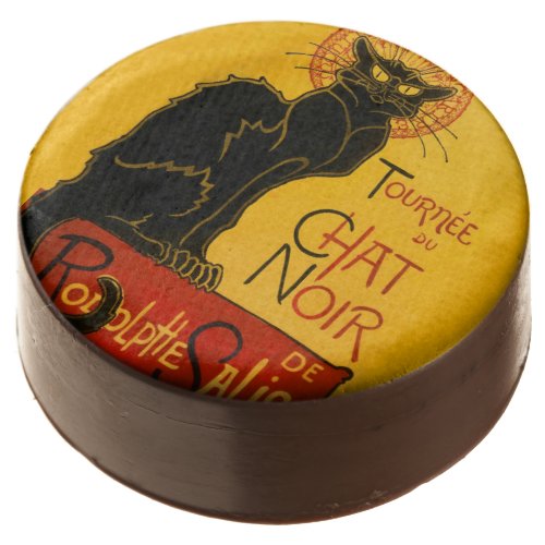 Le Chat Noir The Black Cat Art Nouveau Vintage Chocolate Covered Oreo