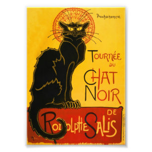 Le Chat Noir The Black Cat Art Nouveau Vintage Photo Print