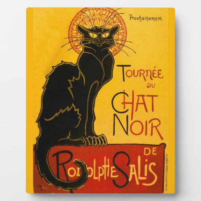 Le Chat Noir The Black Cat Art Nouveau Vintage Plaque (Front)