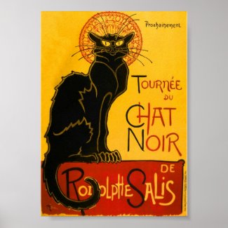 Art Prints Chat Noir Black Cat Vintage Print Poster Retro French Art Deco Art Quatrok Com Br