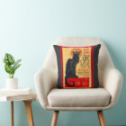 Le Chat Noir, The Black Cat, Art Pillow