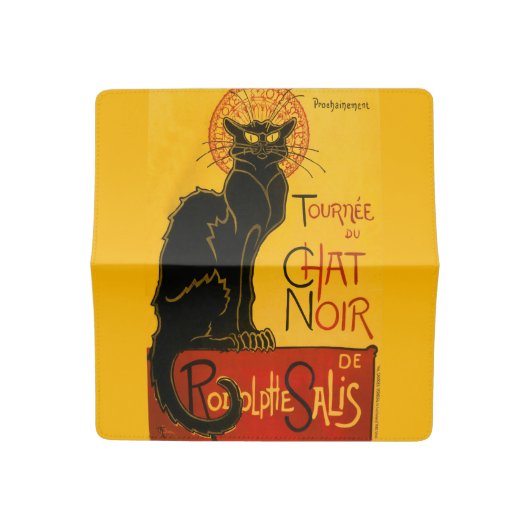 Le Chat Noir The Black Cat Checkbook Cover (Open)
