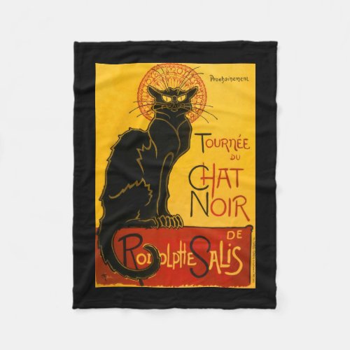 Le Chat Noir The Black Cat Fleece Blanket