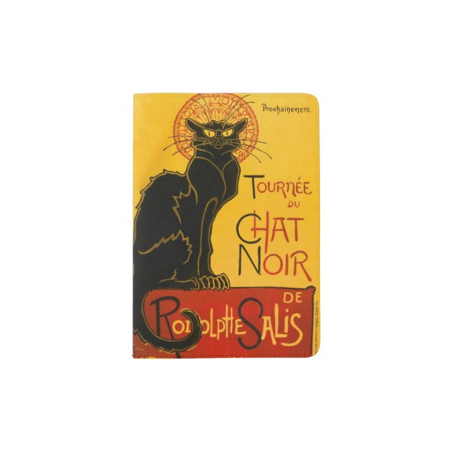 Le Chat Noir The Black Cat Passport Holder (Front)
