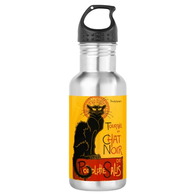 Le Chat Noir The Black Cat Water Bottle (Front)