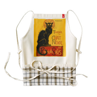 Le Chat Noir The Black Cat Zazzle HEART Apron