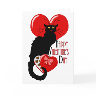Le Chat Noir Valentine's Day Holiday Card