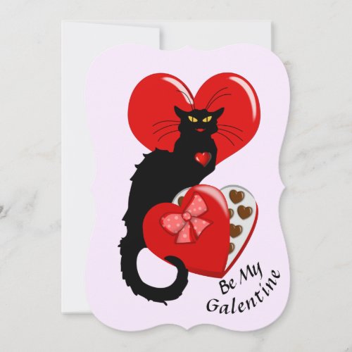 Le Chat Noir Valentines Day Invitation