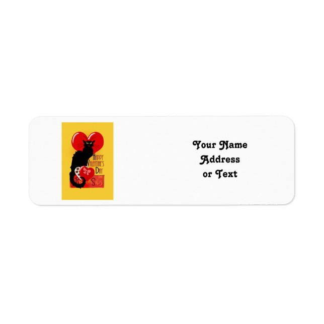 Le Chat Noir Valentine's Day Label (Front)