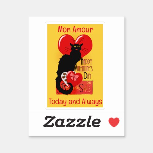 Le Chat Noir Valentines Day Sticker