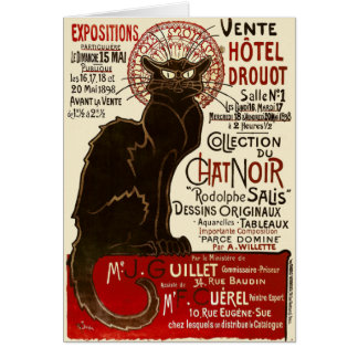 Le Chat Noir, Vente Hôtel Drouot Cards