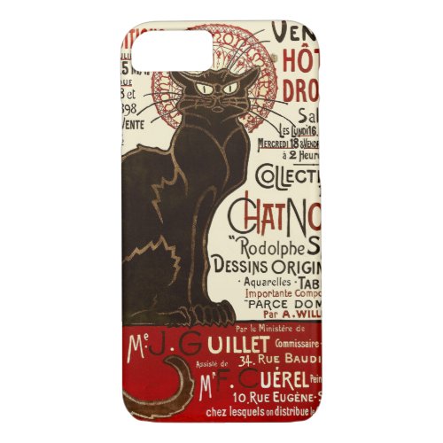 Le Chat Noir Vente Htel Drouot iPhone 87 Case