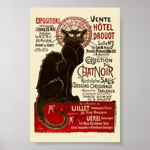 Le Chat Noir Vente Htel Drouot Fine Art Poster