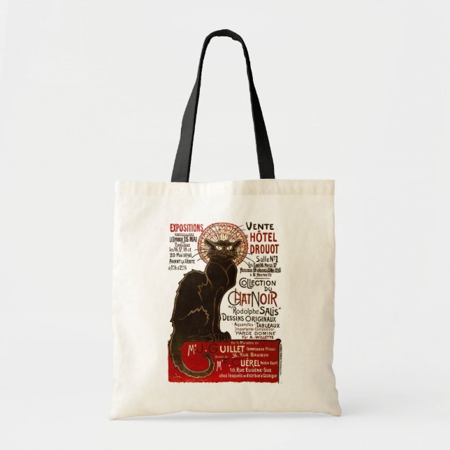 Le Chat Noir, Vente Hôtel Drouot Fine Art Tote Bag (Front)