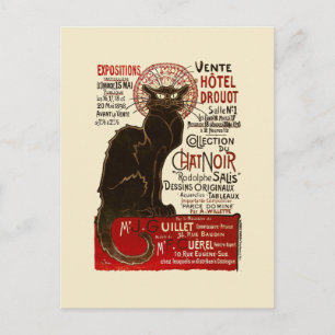Le Chat Noir, Vente Hôtel Drouot Postcard