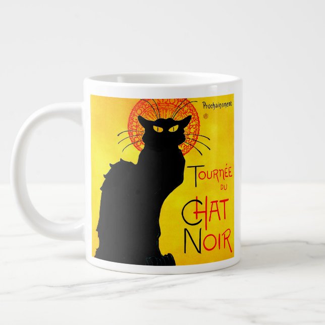 Le Chat Noir Vintage Giant Coffee Mug (Left)