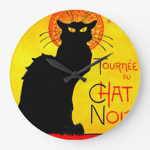 Le Chat Noir Vintage Large Clock