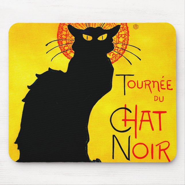 Le Chat Noir Vintage Mouse Pad (Front)