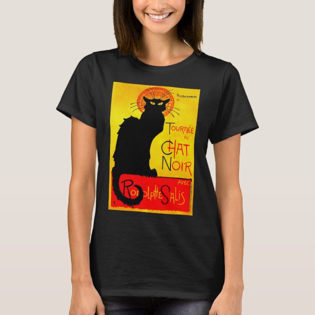 Le Chat Noir Vintage T Shirt Zazzle