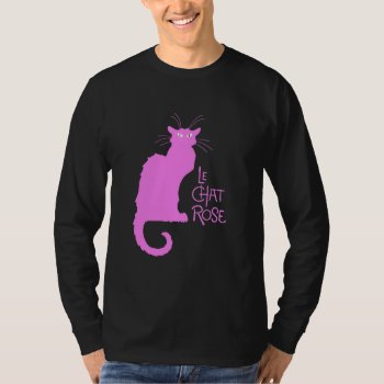 Le Chat Rose T-shirt by TimeEchoArt at Zazzle