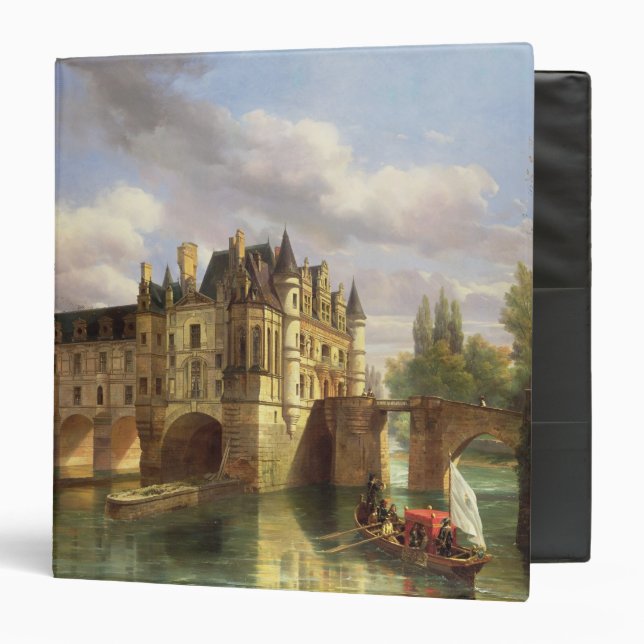 Le Chateau de Chenonceau, 1843 (oil on canvas) 3 Ring Binder (Front/Inside)