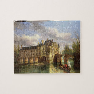 Le Chateau de Chenonceau, 1843 (oil on canvas) Jigsaw Puzzle