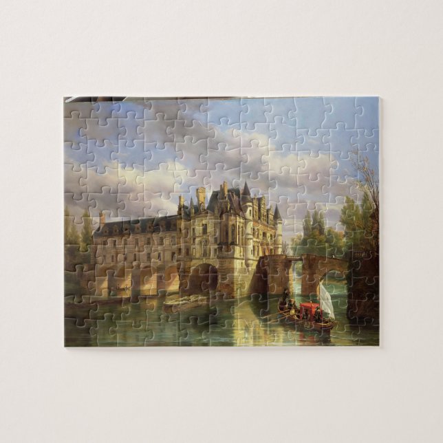 Le Chateau de Chenonceau, 1843 (oil on canvas) Jigsaw Puzzle (Horizontal)