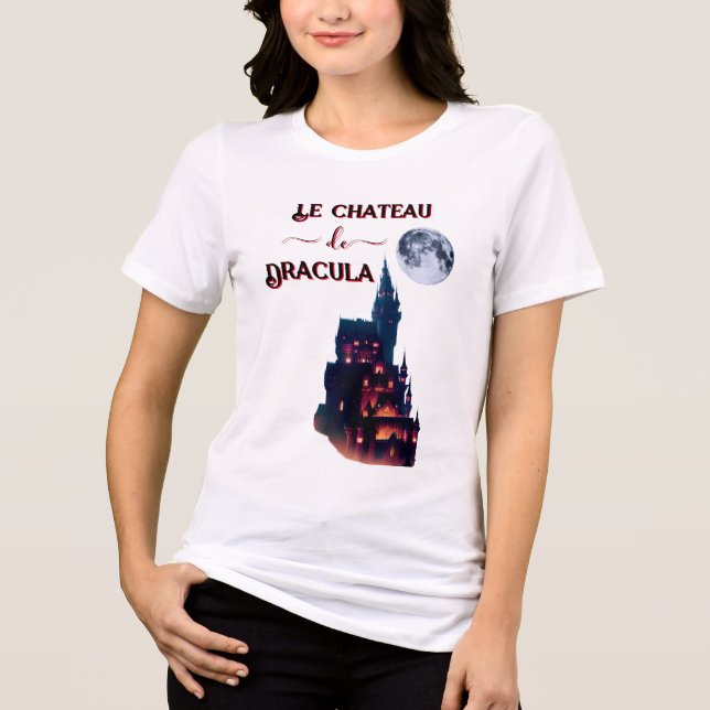 Le Chateau de Dracula Full Moon Tri-Blend Shirt (Front)