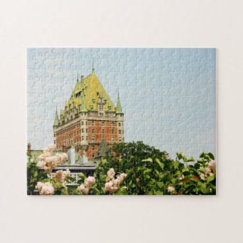 Le Chateau Frontenac Quebec City Jigsaw Puzzle by SocialiteDesigns at Zazzle