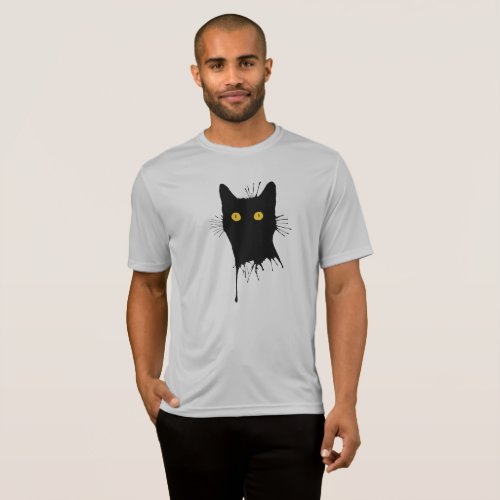 Le Chaton Noir Black Cat Dad Splatter Kitten Fun  T_Shirt