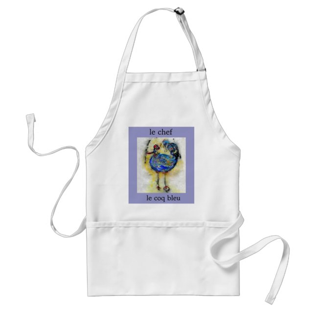 le chef le coq bleu apron - Customized (Front)
