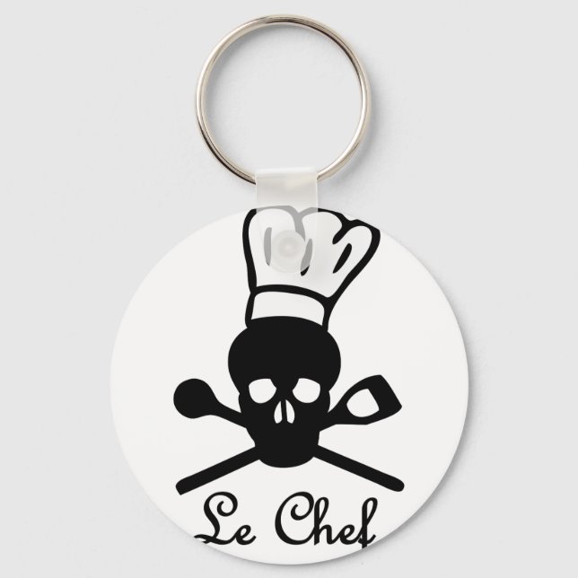 le chef skull icon keychain (Front)