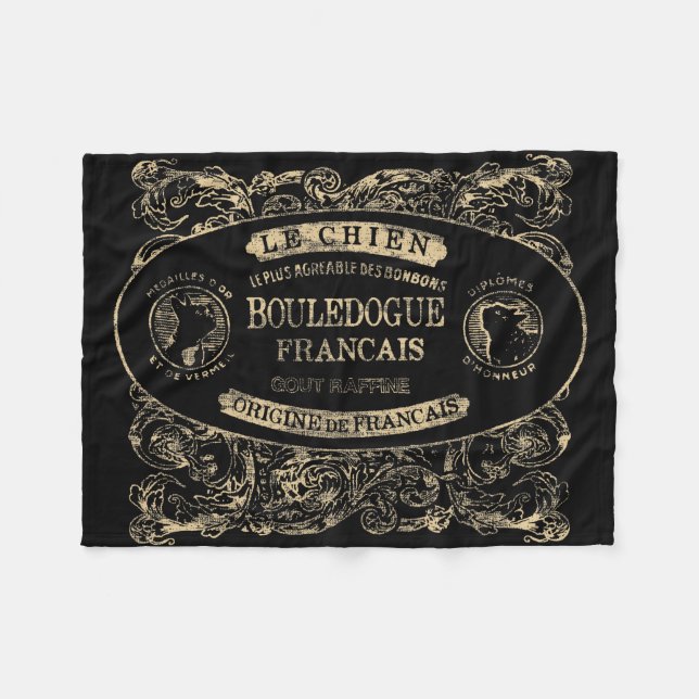 Le Chien Fleece Blanket (Front (Horizontal))