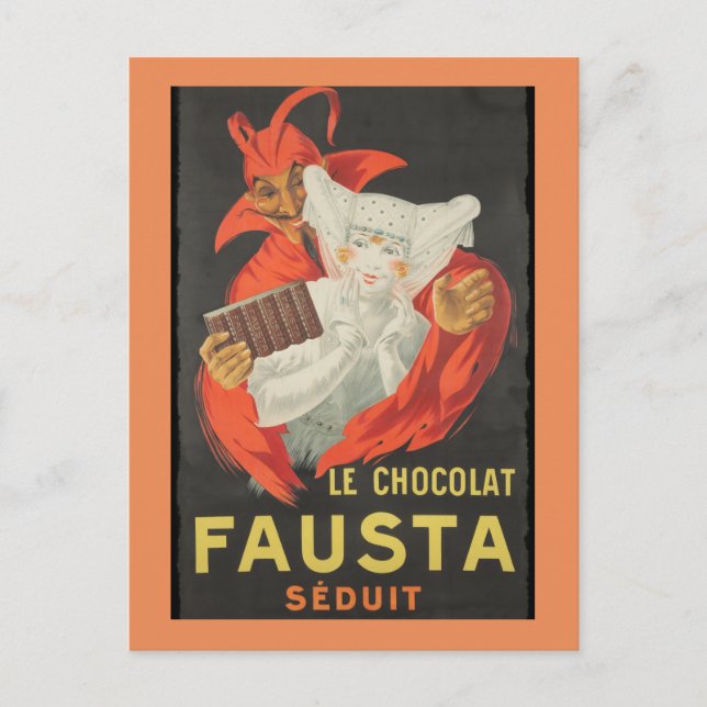 Le Chocolat Fausta Seduit Postcard (Front)