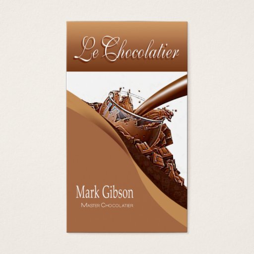 Customizable "Le Chocolatier" - Gourmet Chocolates, Sweets Business Cards