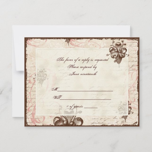 Le Chocolatier - Rose, RSVP Card (Front)